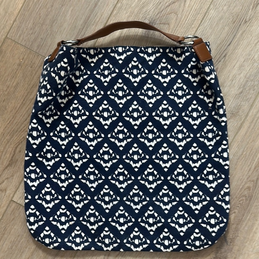 Talbots summer print shoulder bag 17 x 18